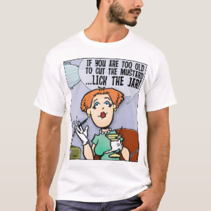 Schneiden Sie den Senf T-Shirt