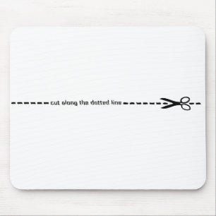 schneiden Sie nach punktiertem Grundsatz Mousepad