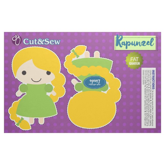 Schneiden Sie u. nähen Sie Rapunzel Charakter - Stoff (Fat Quarter (45,7 x 55,9 cm))