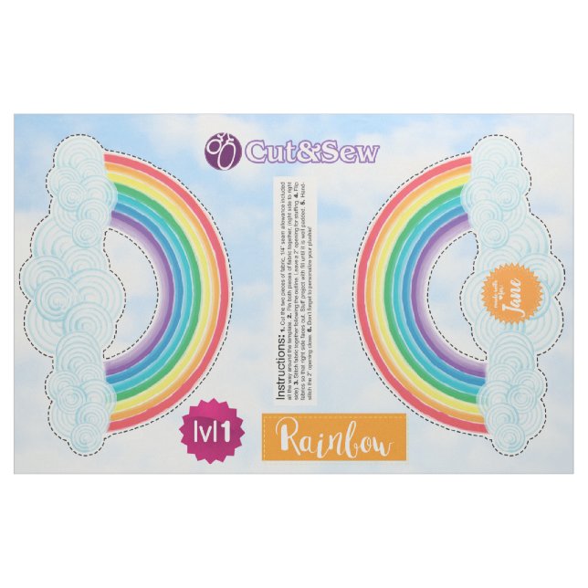 Schneiden Sie u. nähen Sie Regenbogen - einfaches Stoff (Fat Quarter (45,7 x 55,9 cm))