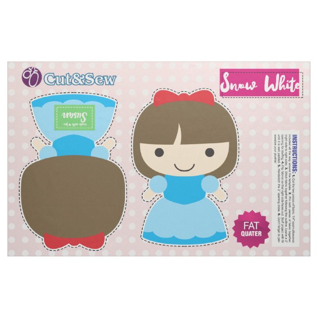 Schneiden Sie u. nähen Sie Schneewittchen - Stoff (Fat Quarter (45,7 x 55,9 cm))
