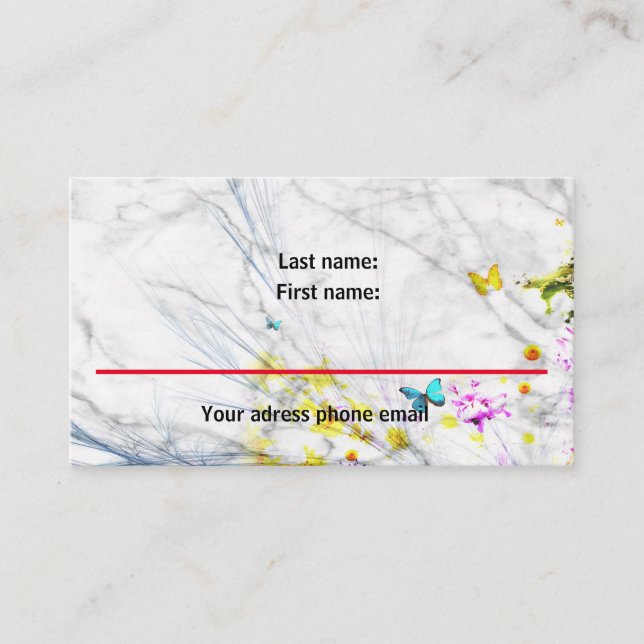 schneiden und klassische Visitenkarte vier für Ihr (Vorderseite)