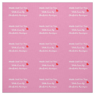 Schneiden und Nähen von Handwerkszeug, Nähetikette Stoff