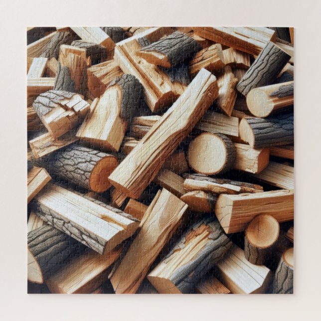 Schneiden von Feuerholz Puzzle (Vertikal)
