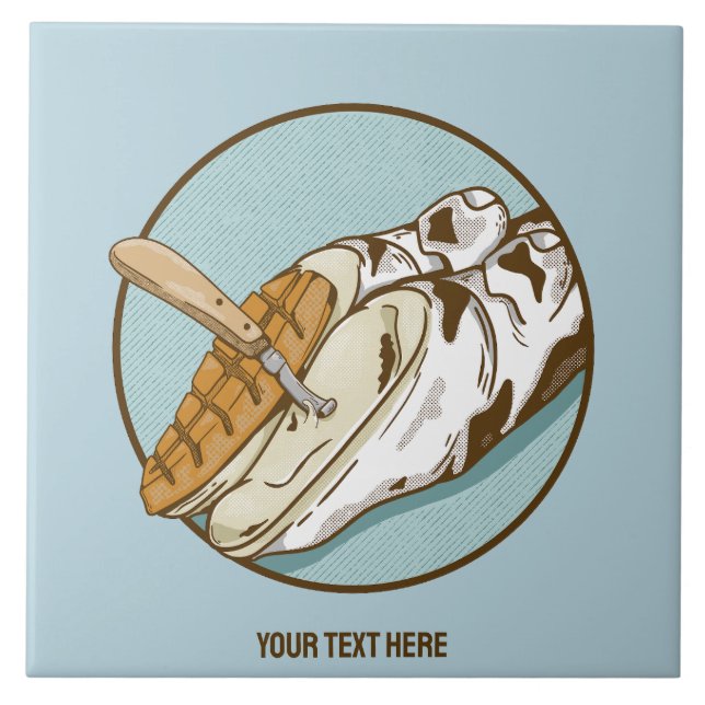 Schneiden von Kuh Fliese (Vorderseite)