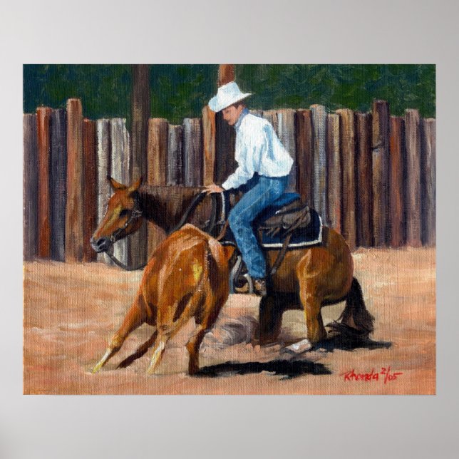 Schneiden von Pferdequartett Poster (Vorne)