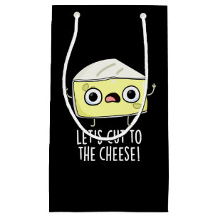 Schneiden wir den Käse Funny Food Pun Dark BG Kleine Geschenktüte