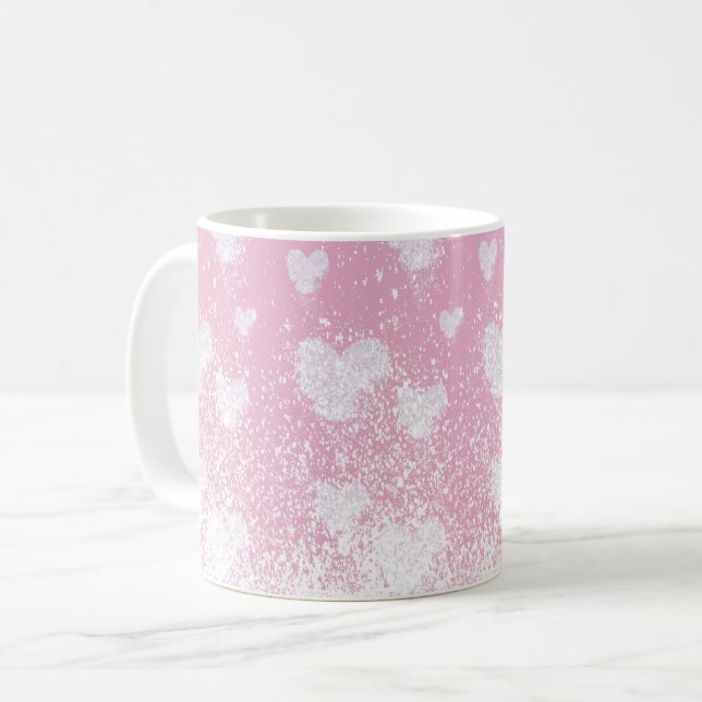 schneidende Herzen Kaffeetasse (Vorderseite Links)