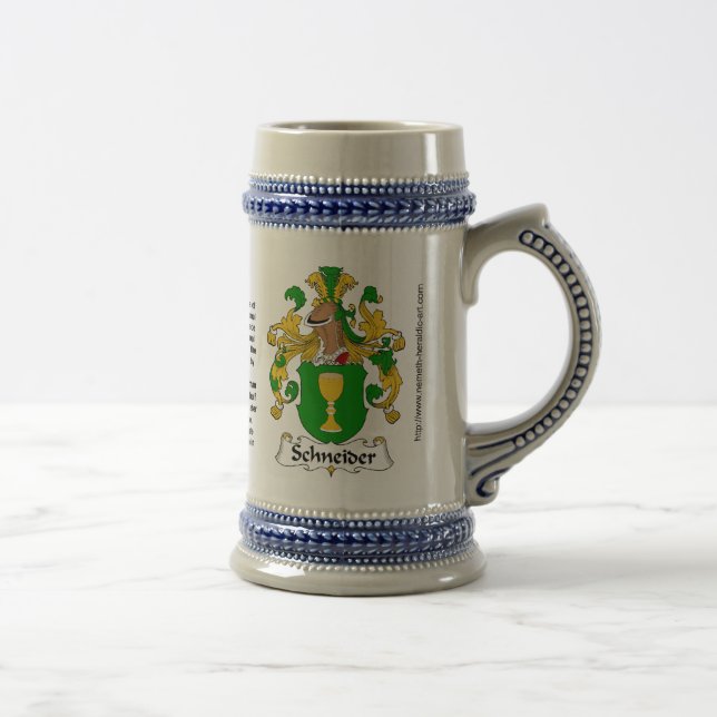Schneider-Familienwappen Stein Bierglas (Rechts)