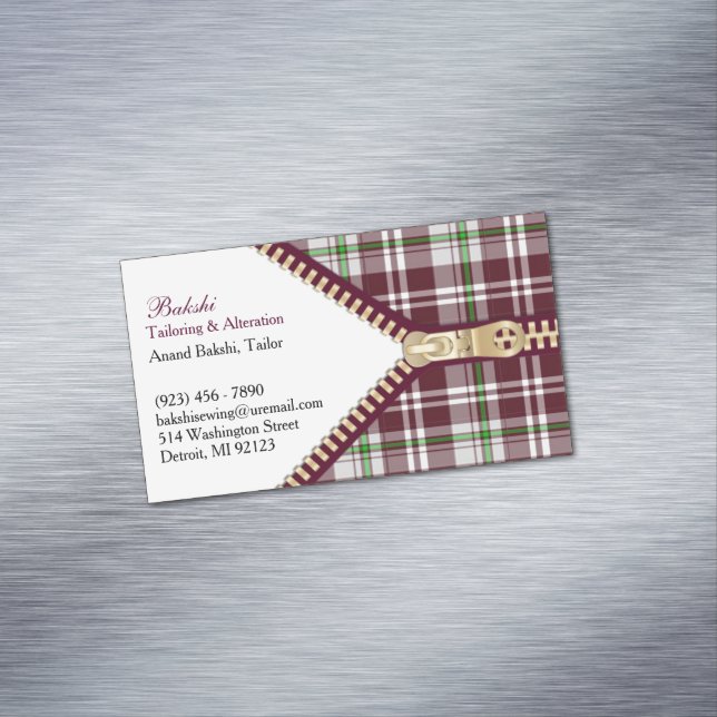 Schneiderei Magnetische Visitenkarte (Beispiel)