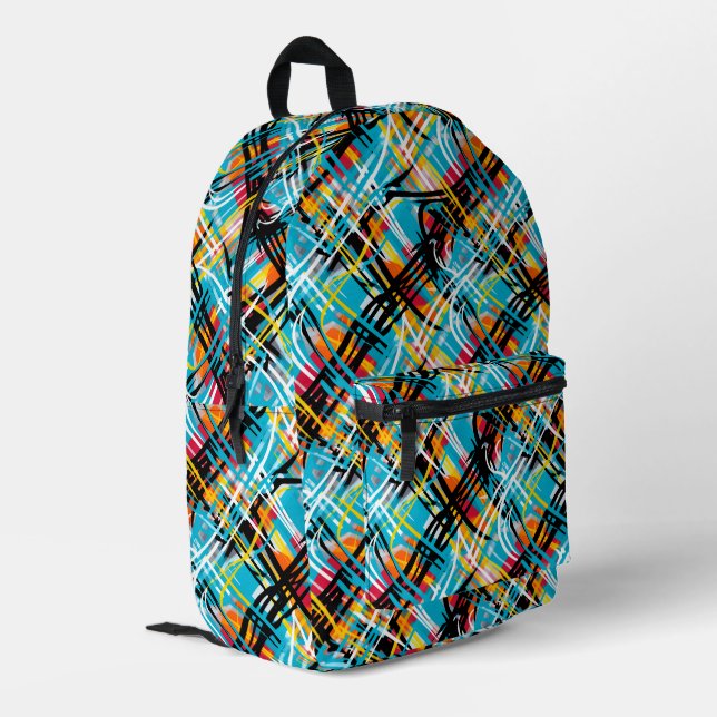 Schneidern Bedruckter Rucksack (Rückseitige Ecke links)