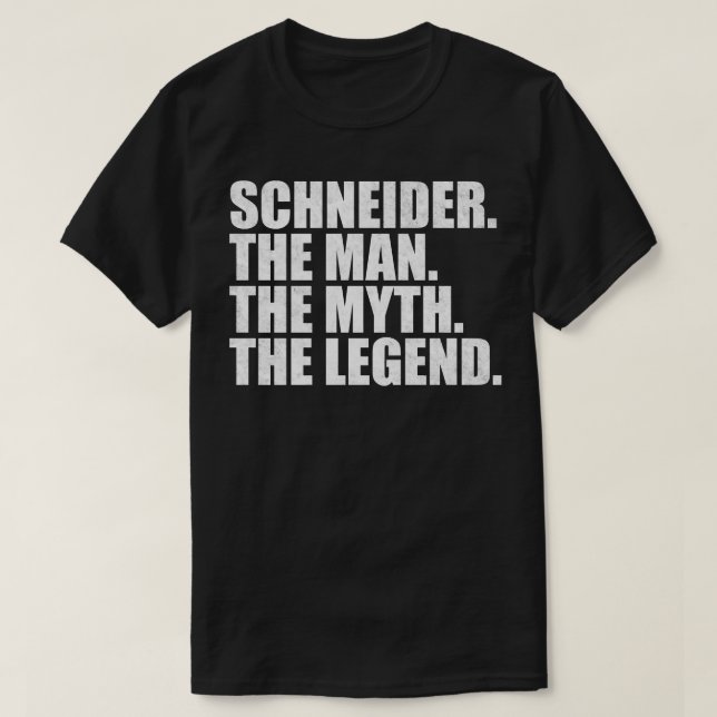 SchneiderSchneider Nachname Schneider T-Shirt (Design vorne)