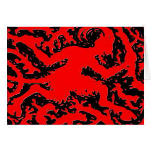 Schneidiger roter Teufel-Entwurf