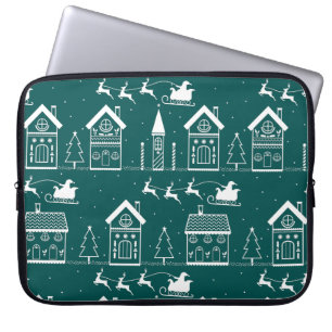 Schneidörfchen nordisches Weihnachten Laptopschutzhülle