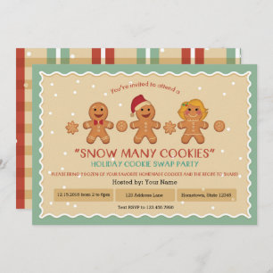 Schneien viele Plätzchen-"Plätzchen-Tauschen" Einladung
