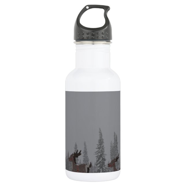 Schneiendes Blizzard-Schnee-Schneeflocke Trinkflasche (Vorderseite)