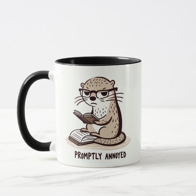 Schnell annoyed Otter - Whimsical Cartoon Design Tasse (Links)
