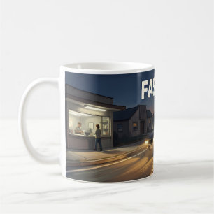 Schnell Auto Dämmerung Autobahn Flucht Szene Tasse