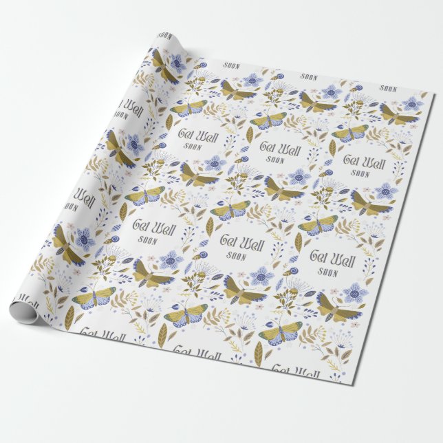 Schnell Blues Wrapping Paper Geschenkpapier (Ungerollt)