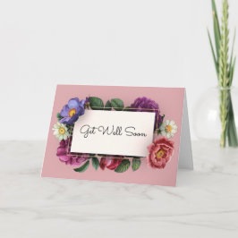 Schnell Blume Frame Vintag Karte