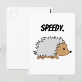 Schnell den Igel, Funny Fast Animal Cartoon Postkarte