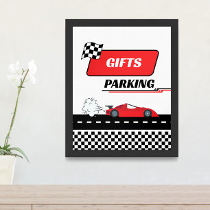 Schnell ein roter Rennwagen Geburtstagsgeschenke P Poster
