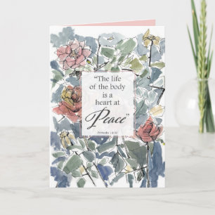 Schnell Gesund Proverbien Schrift Religiöse Rosen Karte