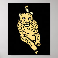 Schnell laufender Gepard Wildkatze Tier jagt nach