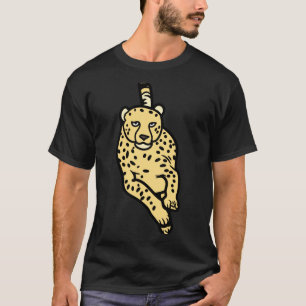 Schnell laufender Gepard Wildkatze Tier jagt nach T-Shirt