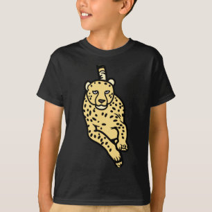 Schnell laufender Gepard Wildkatze Tier jagt nach T-Shirt