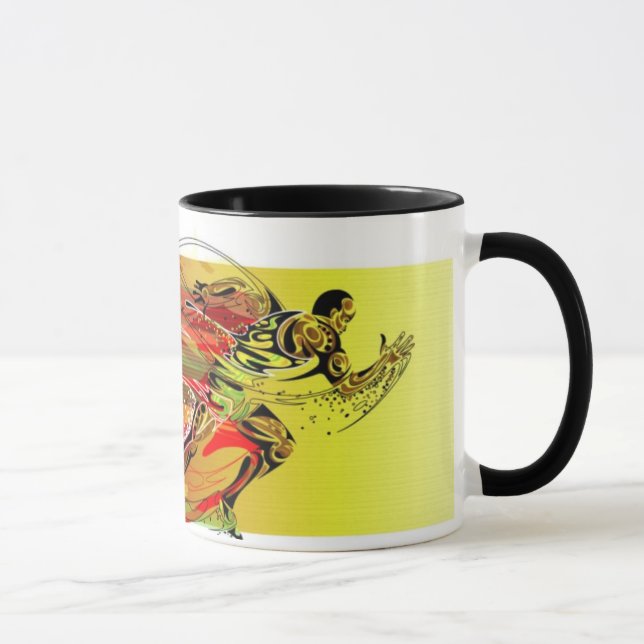 Schnell-Mann-auf-ErdeTasse Tasse (Rechts)