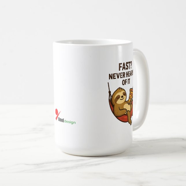 Schnell? Nie gehört Kaffeetasse (VorderseiteRechts)