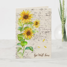 Schnell SonnenblumenBouquet aus Ziegelstein Karte
