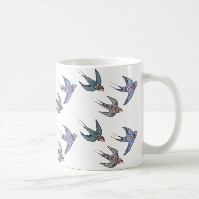 Schnell Swooping Schwalben-Tasse Tasse (Rechts)