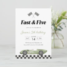 Schnell und Five 5. Geburtstag Vintage-Rennwagen
