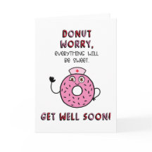 Schnell und gut druckbare Karte | Donut Worry