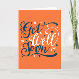 Schnell und modern orange und blaue Typografie Karte