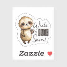 Schnell zurückschreiben Sloth Sticker