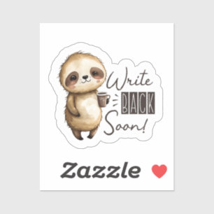 Schnell zurückschreiben Sloth Sticker