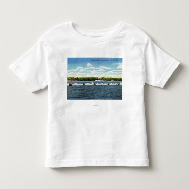 Schnellboot-Rennen auf dem See Kleinkind T-shirt (Vorderseite)