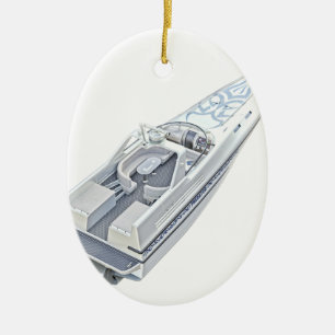 Schnellboot von oben keramikornament