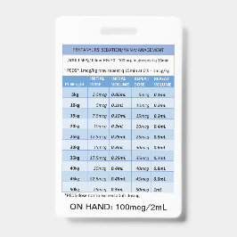 SCHNELLE DOSING RE: FENTANYL FÜR RSI SEDATION & SC AUSWEIS