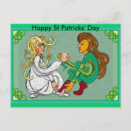Schnelle Ehe, glücklicher St. Patricks' Day Postkarte