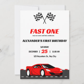 Schnelle Einladung eines Rennwagens Erster Geburts