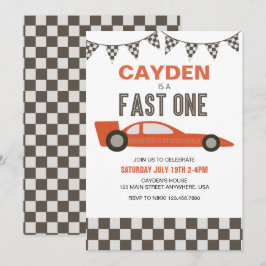 Schnelle Einladung eines Rennwagens zum Geburtstag