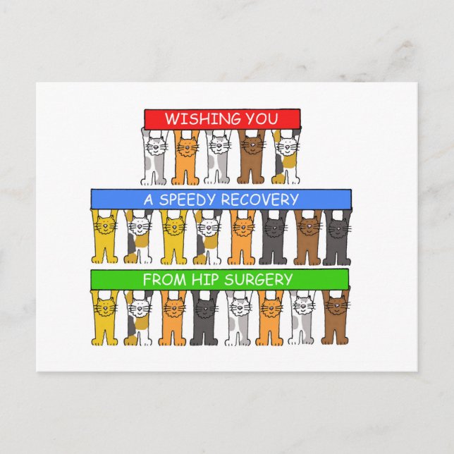 Schnelle Erholung von Niedlichen Katzen Angesagter Postkarte (Vorderseite)