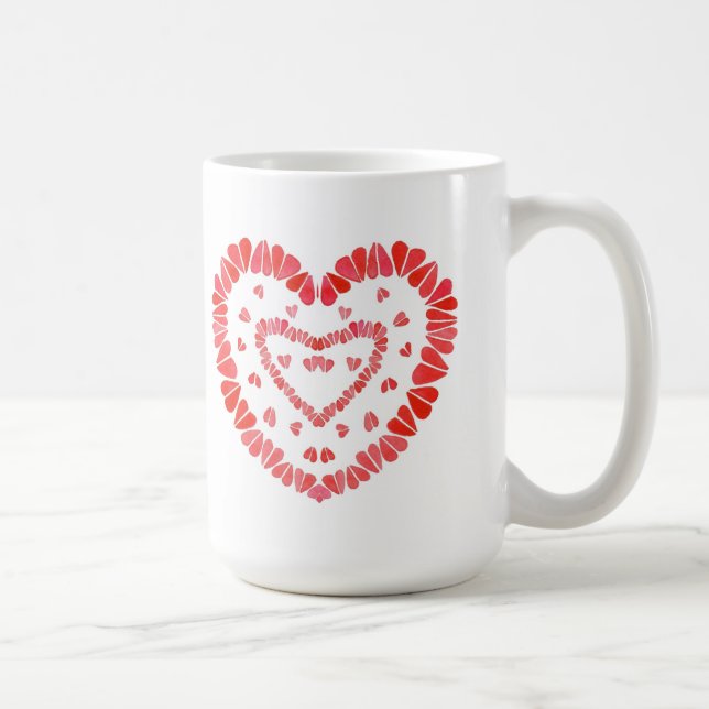 SCHNELLE HERZEN Große weiße Tasse (Rechts)