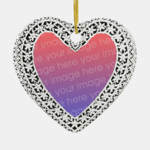SCHNELLE HERZFOTOVORLAGE KERAMIK ORNAMENT