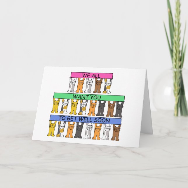 Schnelle Katzen von uns allen Karte (Vorderseite)