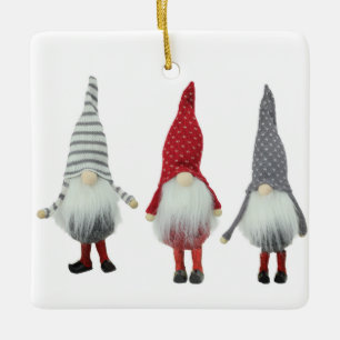 *SCHNELLE KLEINE GNOMES* CHRISTMAS ORNANATION KERAMIKORNAMENT